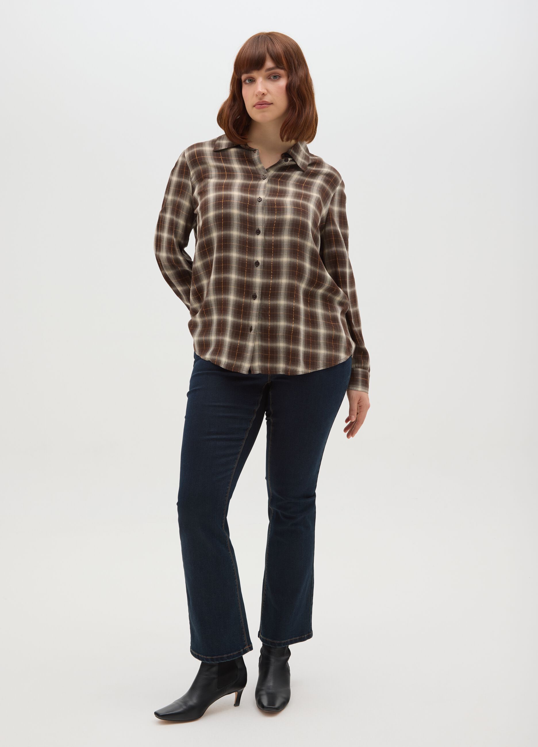 Multicolour Plaid Regular Fit Shirt