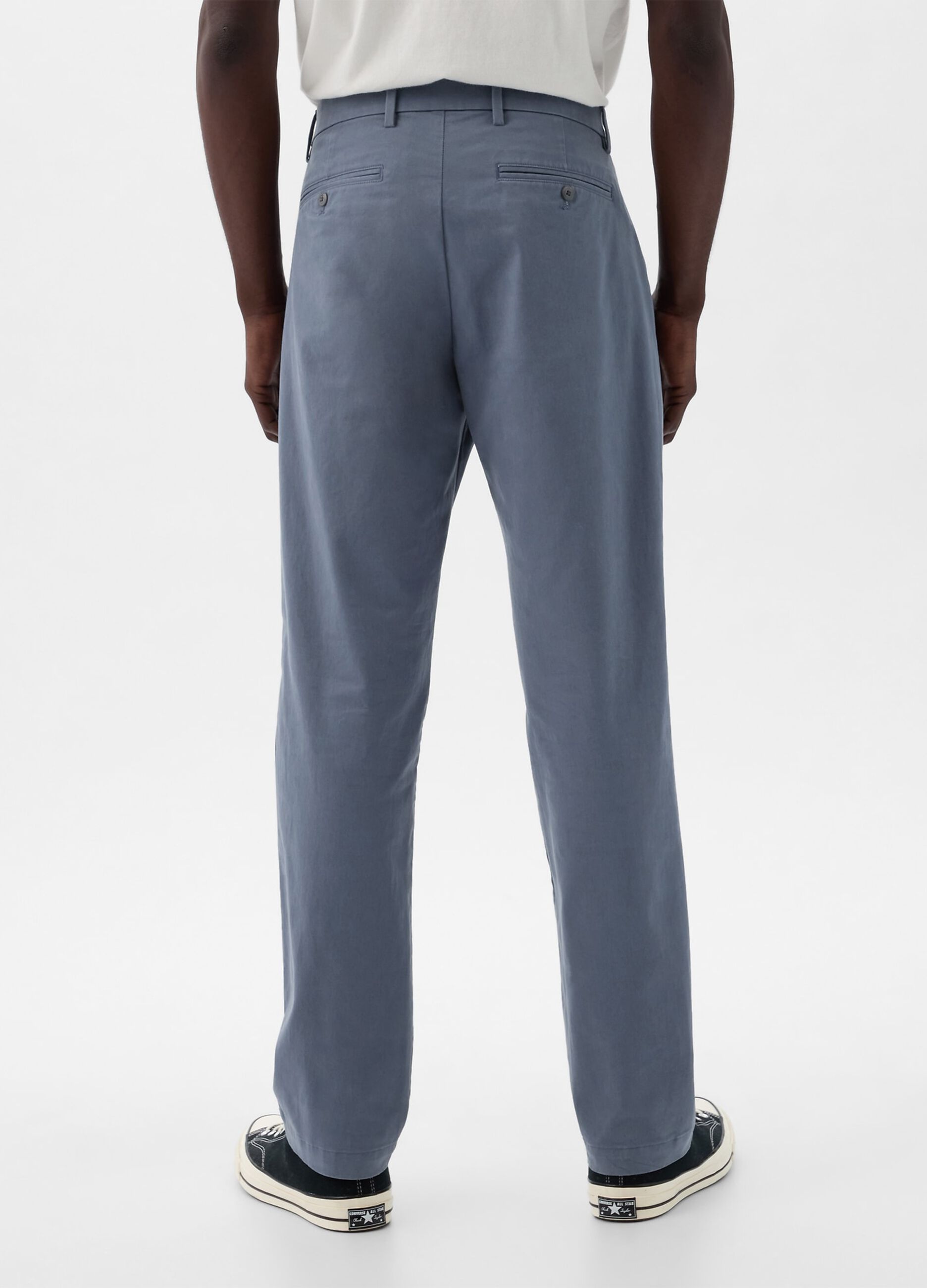 Straight-fit trousers in stretch cotton