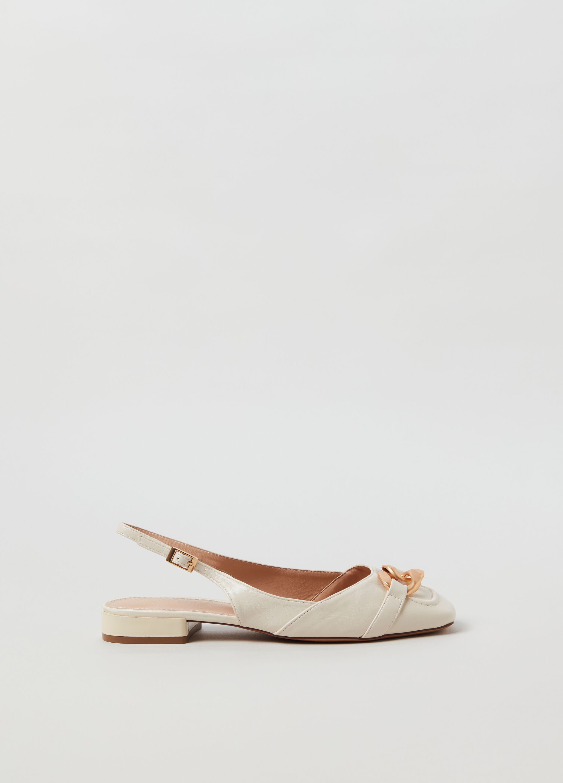 Sandali slingback con dettaglio catena_0
