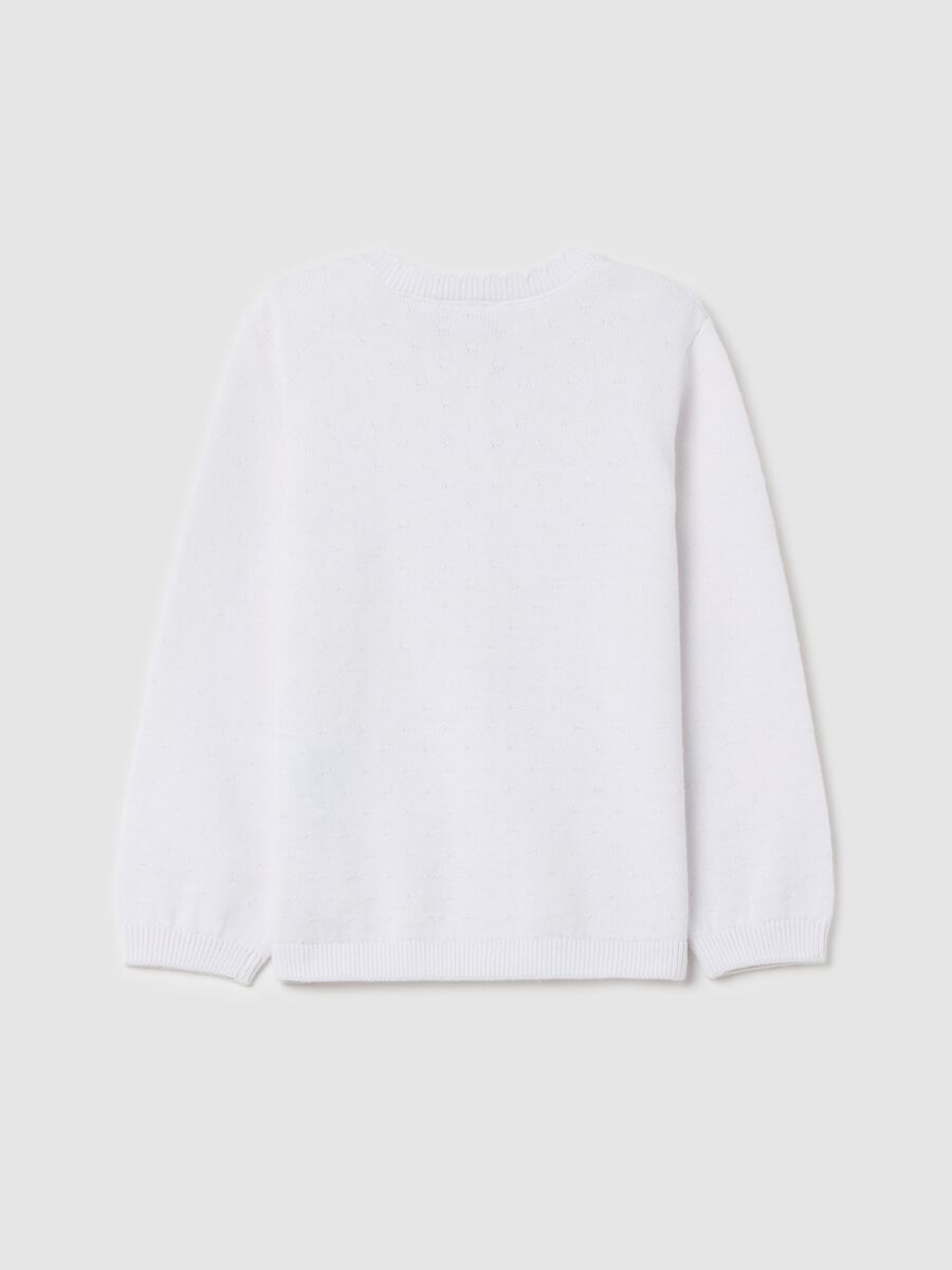 Cotton cardigan with scalloped neck_1