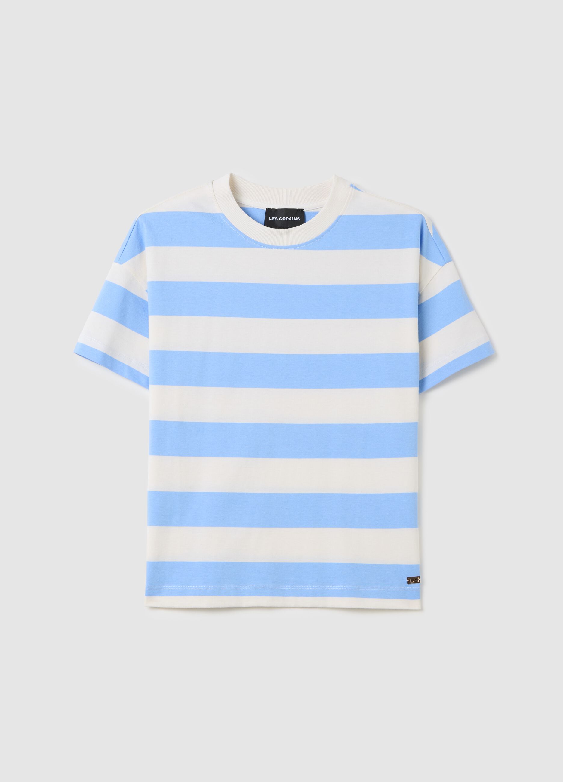 T-shirt da donna in puro cotone multicolor regular fit