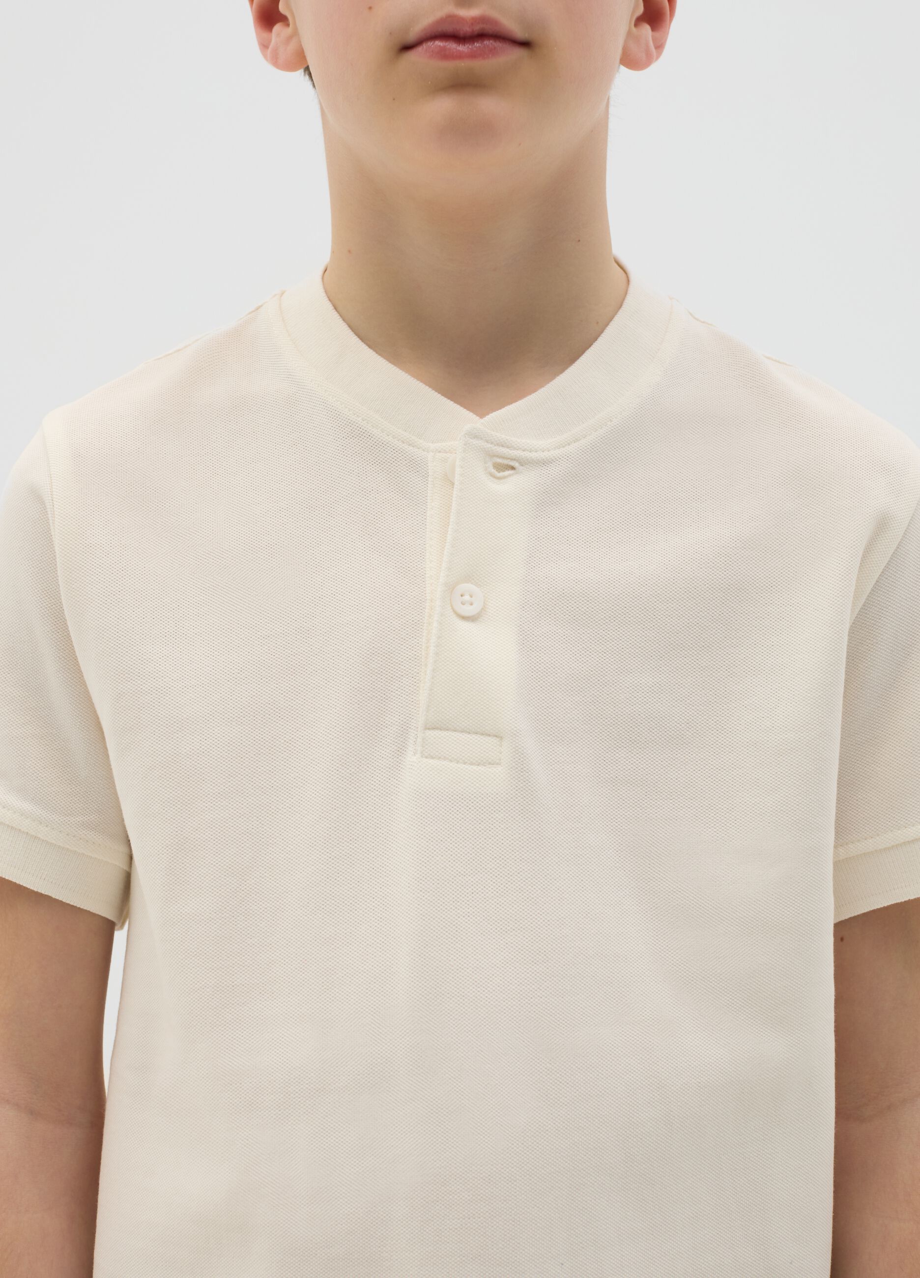 Short Sleeve Polo in Pure Cotton