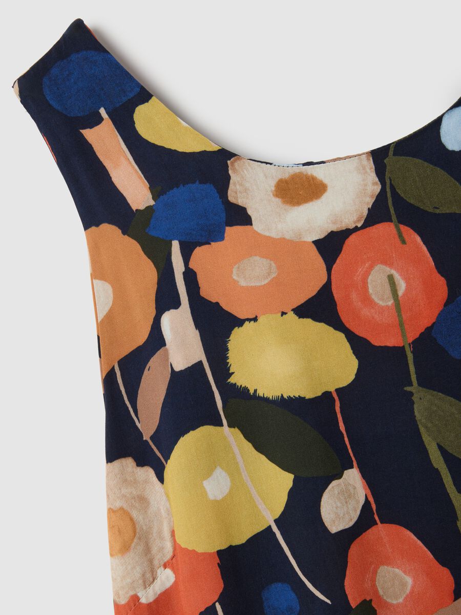 Multicolour regular fit dress with flowers_5