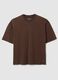 Brown boxy fit pure cotton T-shirt_4