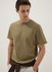 Green pure cotton short-sleeve T-shirt_0