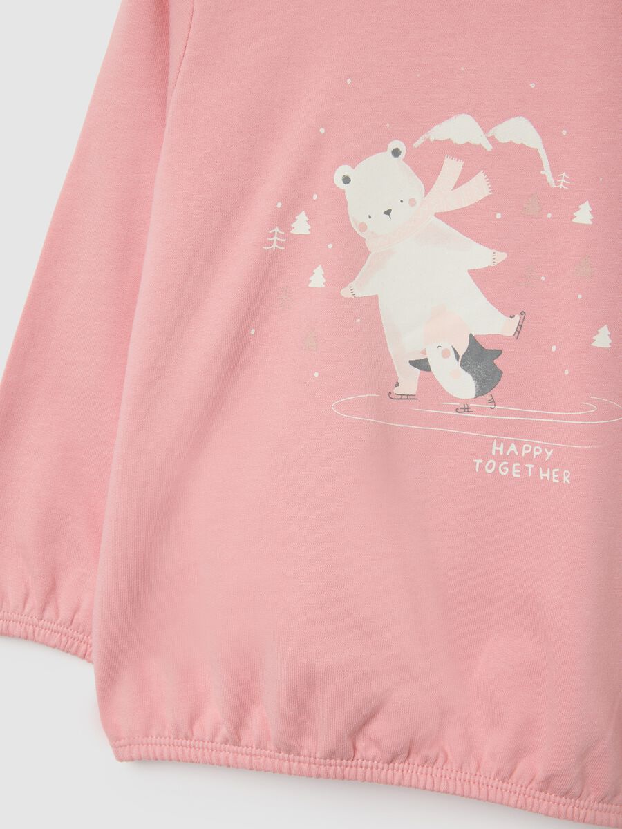 Girls' pink pure cotton pyjama regular fit_2