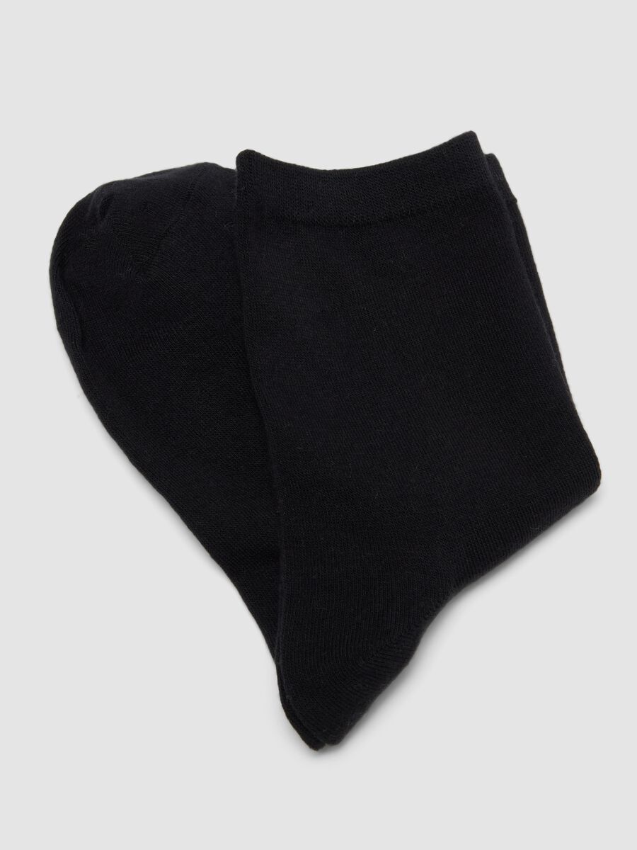 Pack of five black organic cotton socks_1