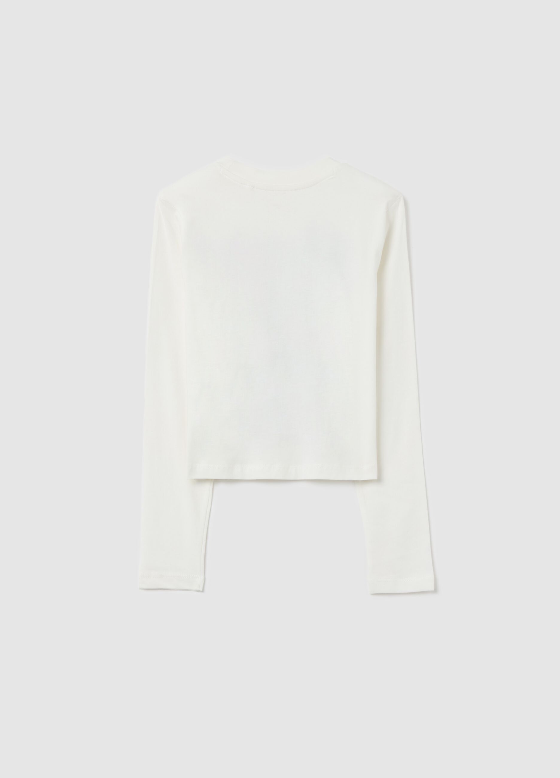 Long-sleeved T-shirt with lettering print