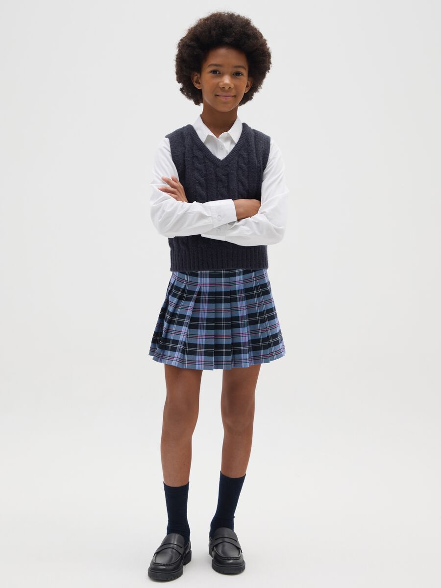 Girl's Skirt in Multicolour Stretch Fabric_1