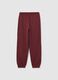 Girls red pure cotton trousers regular fit_1