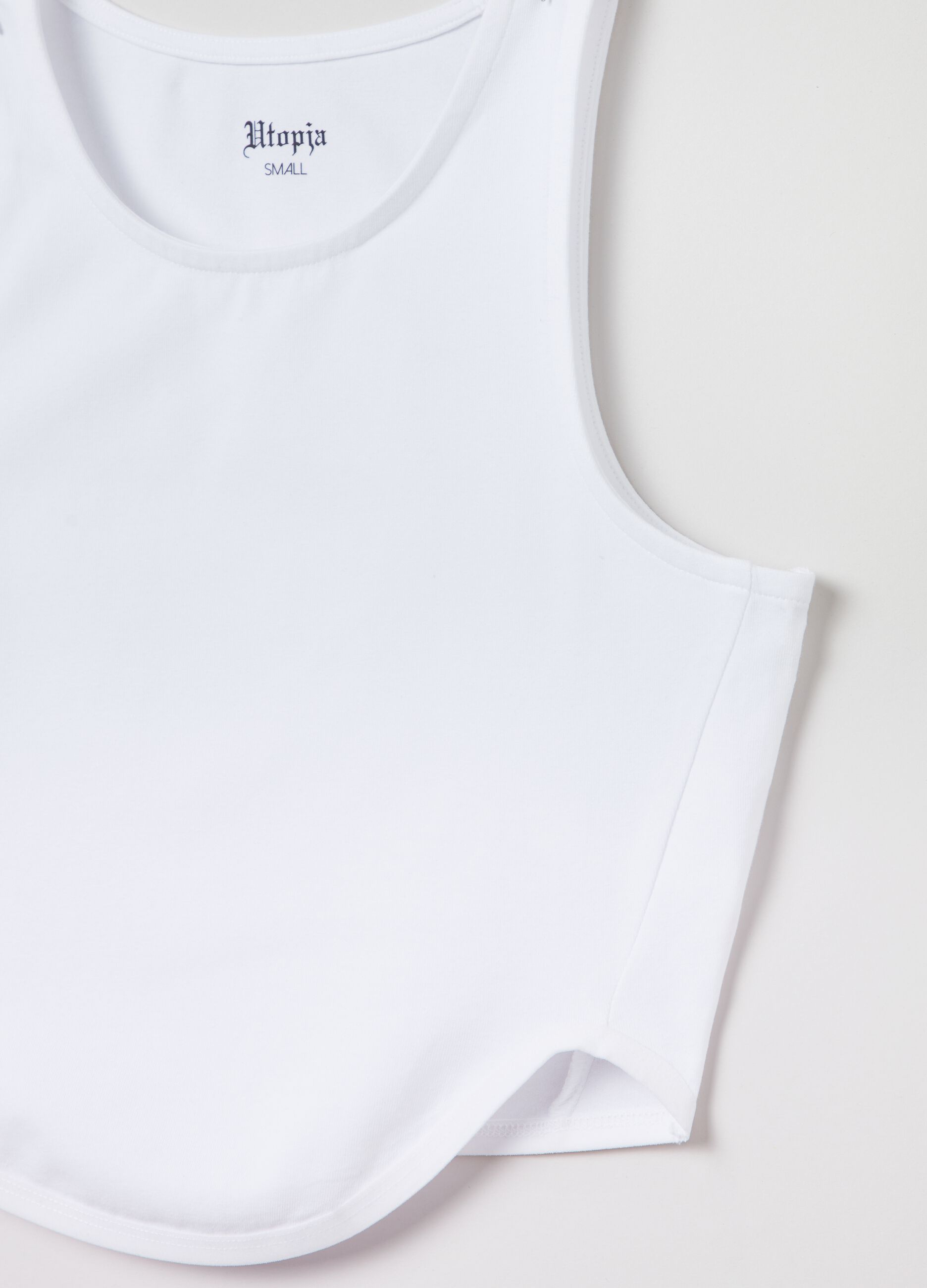 Wave Tank Top White