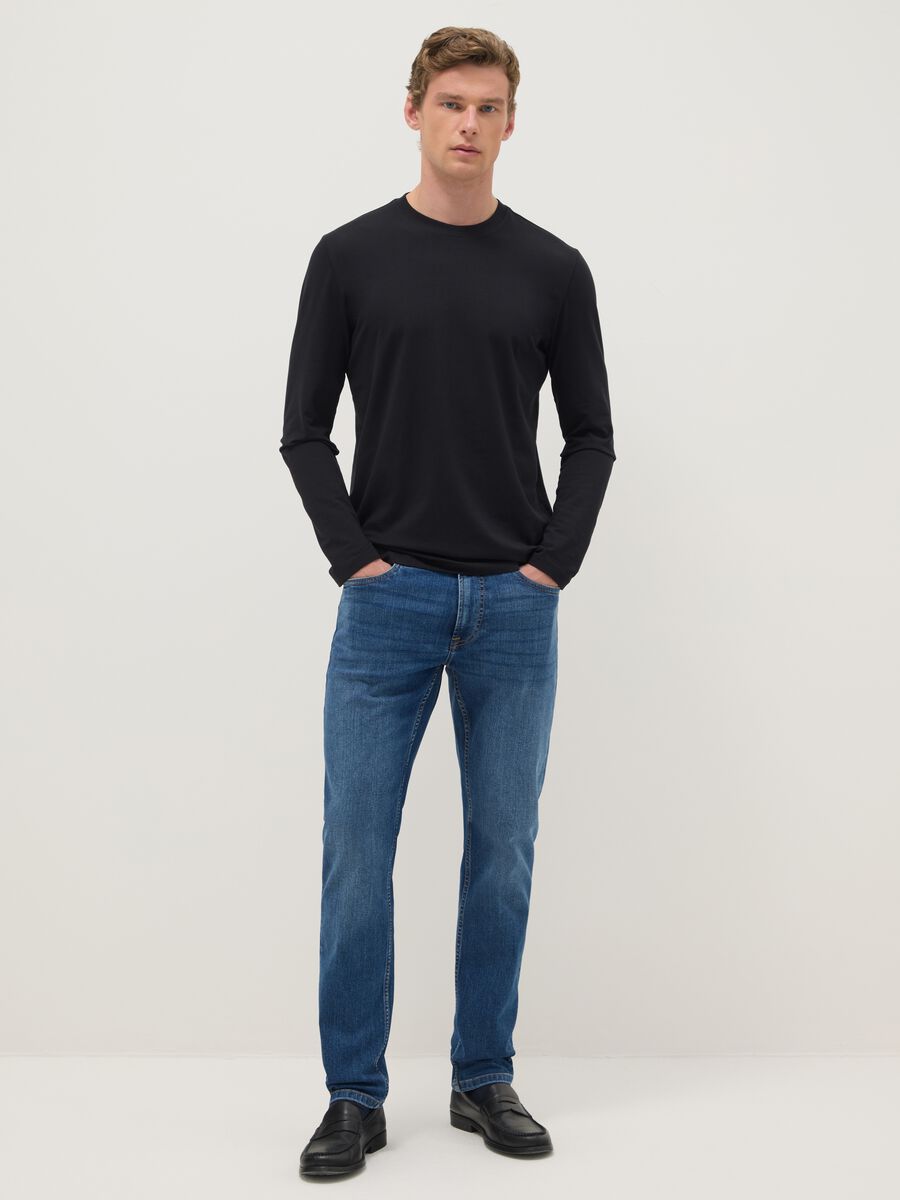 Jeans in denim blu slim fit_1