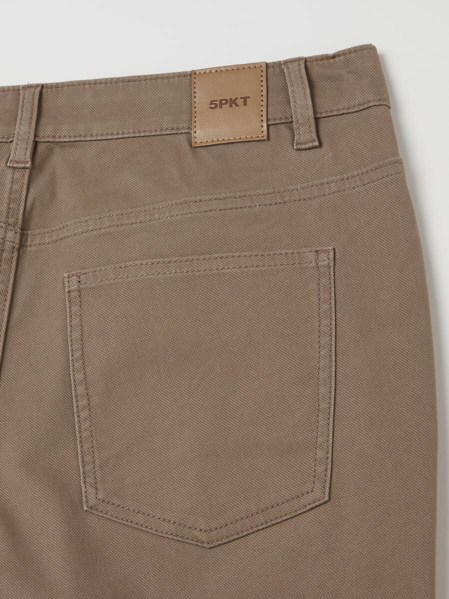 Trousers with five pockets and couture stitched weave_5
