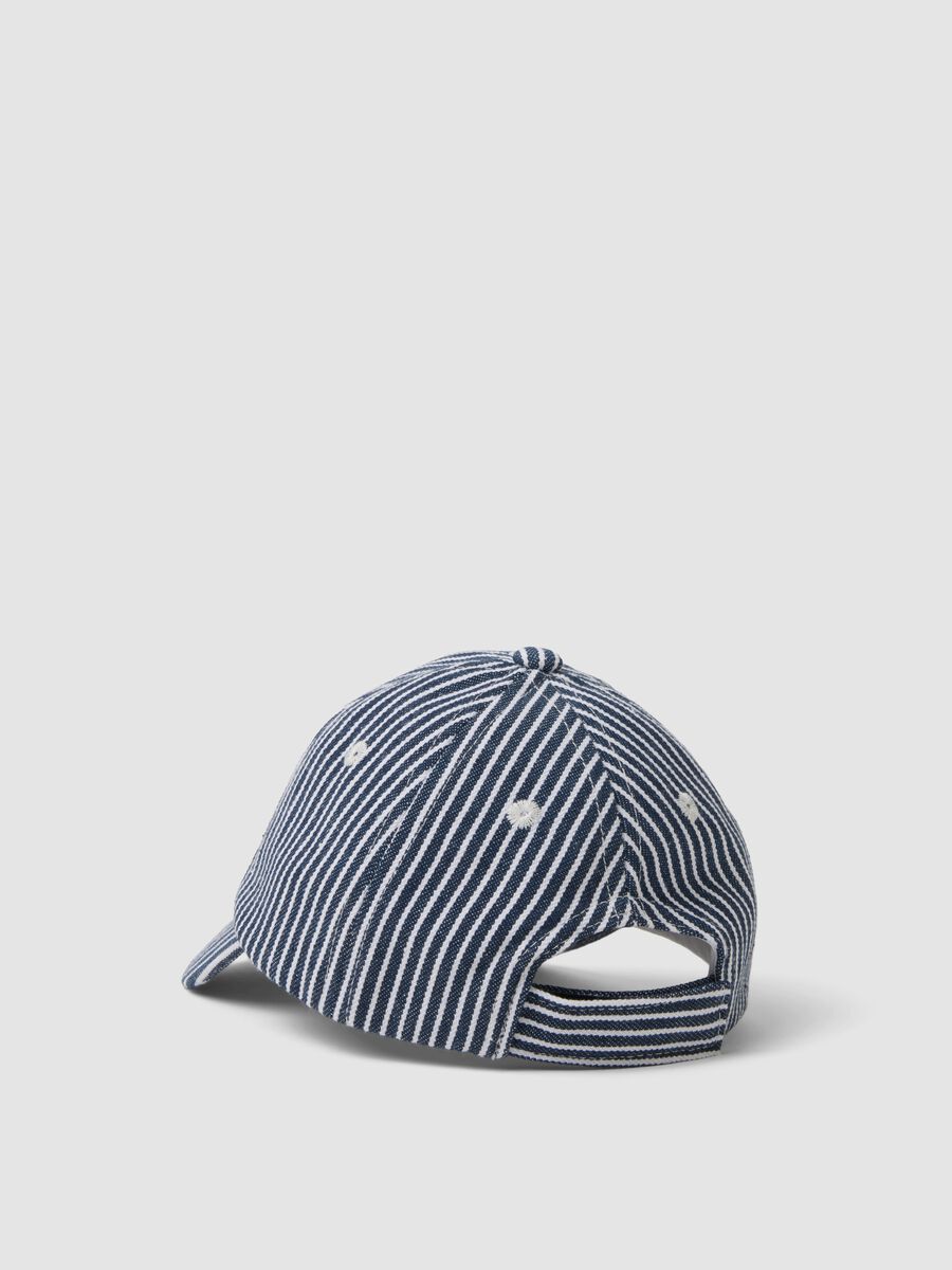 Cappello da baseball in puro cotone a righe multicolor da bimbo_1