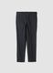 Charcoal grey slim-fit formal stretch cotton trousers_2
