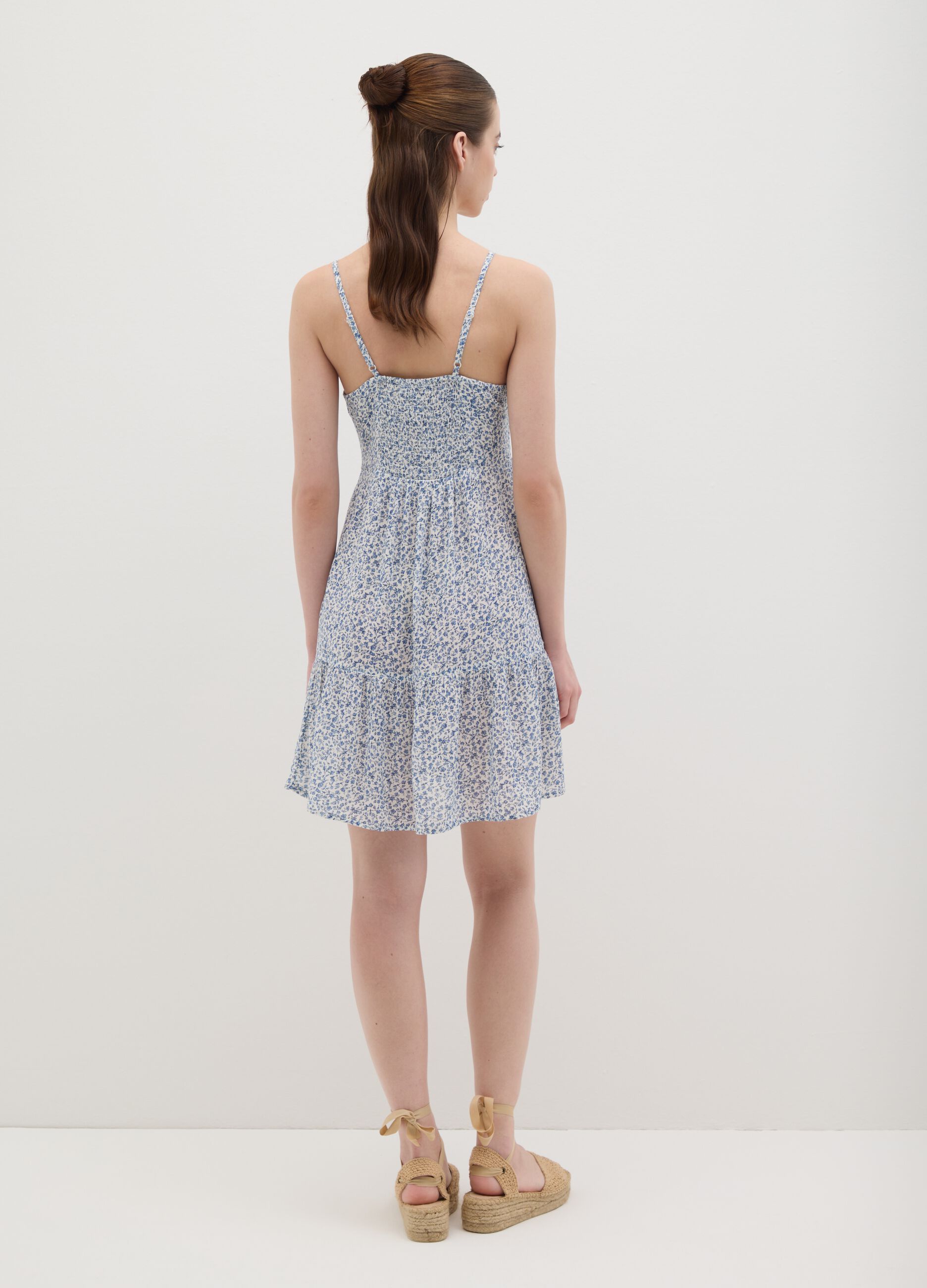 Women's Dress in Pure Multicolour Viscose Regular Fit