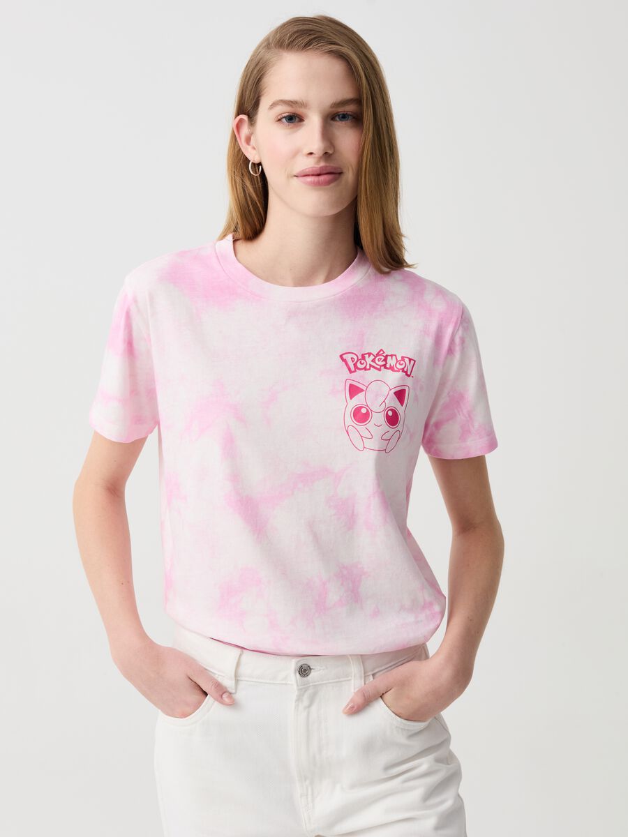 Tie-dye T-shirt with Jigglypuff print_0