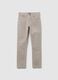 Boys' grey cotton blend regular fit trousers_3