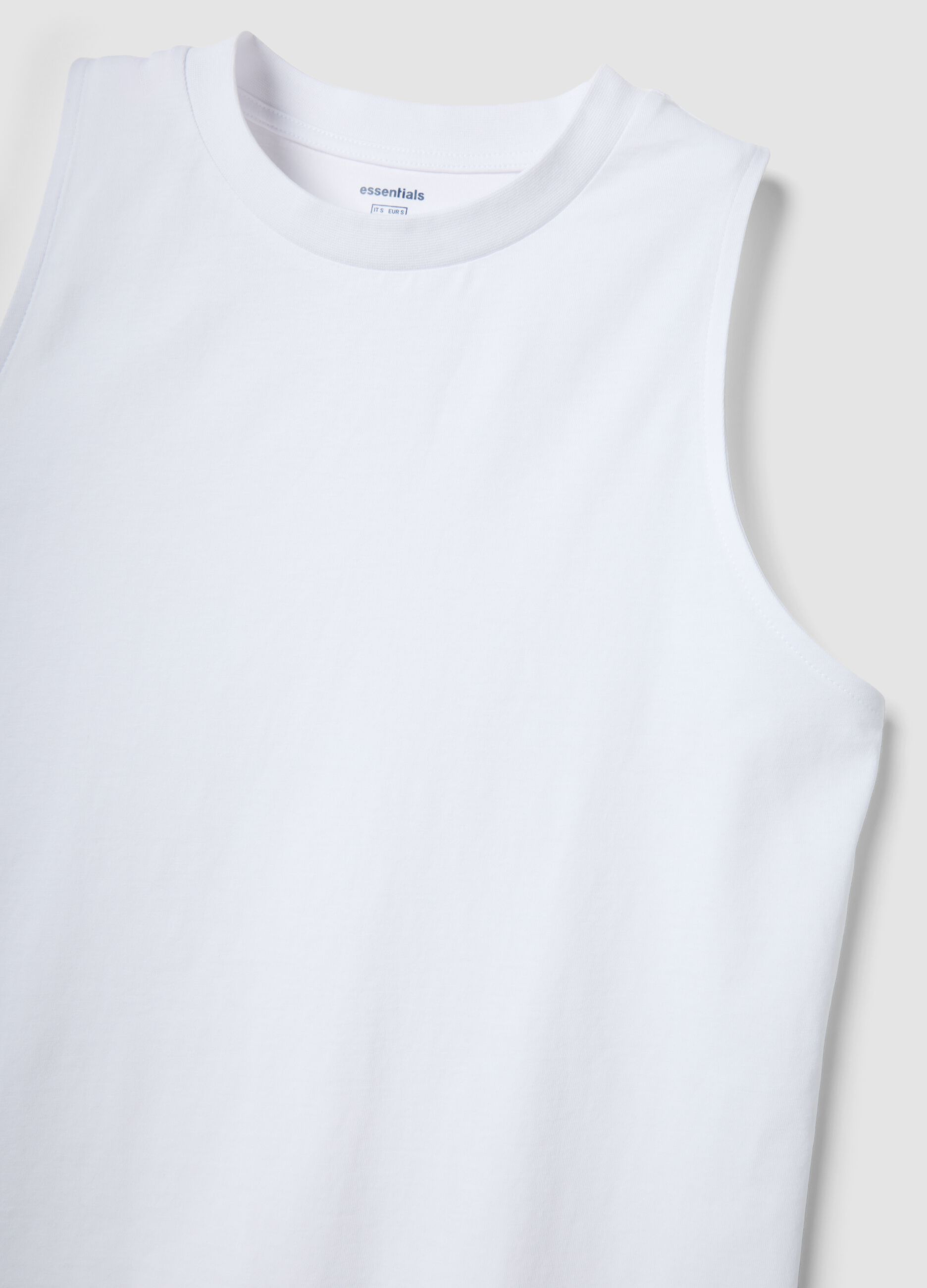 White pure cotton tank top