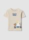 Beige pure cotton kids&rsquo; T-shirt, regular fit, with print_0