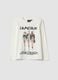 White stretch cotton T-shirt with K-Pop Demon Hunters print_0