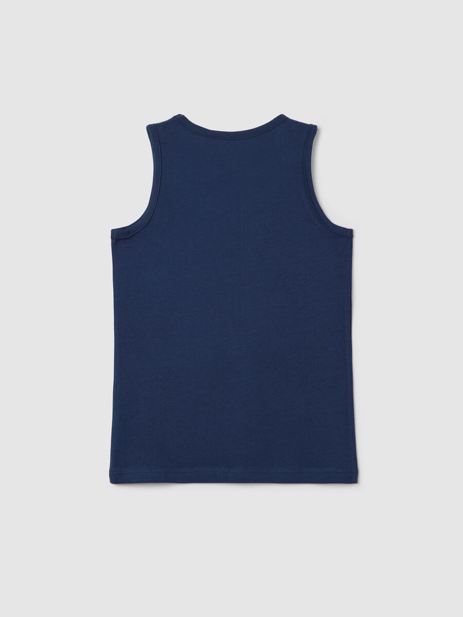 Blue pure cotton vest for boys_1