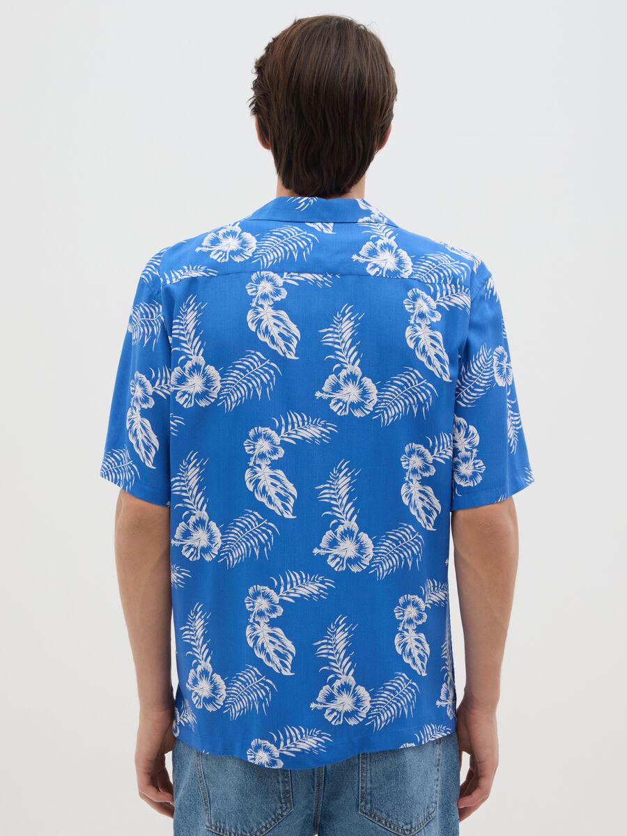Men's multicoloured pure viscose oversized shirt_3