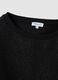 Black cotton-blend sweatshirt with boat neckline and glitter_1