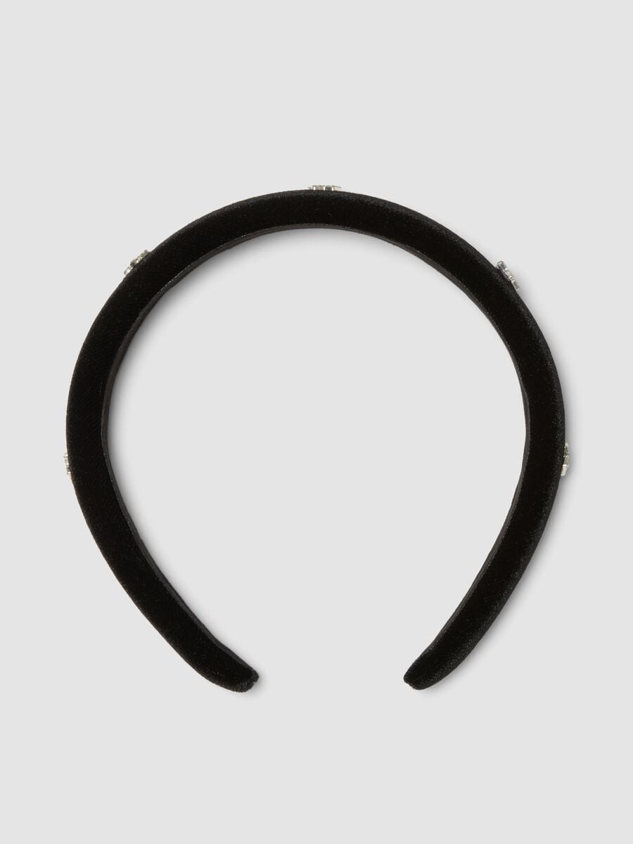 Black headband with applied star details for girls_1
