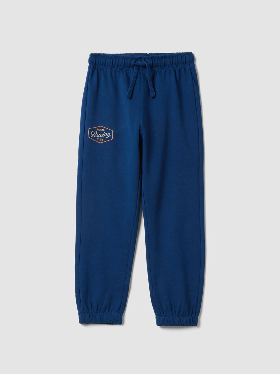 Children's regular fit pure cotton blue trousers_0