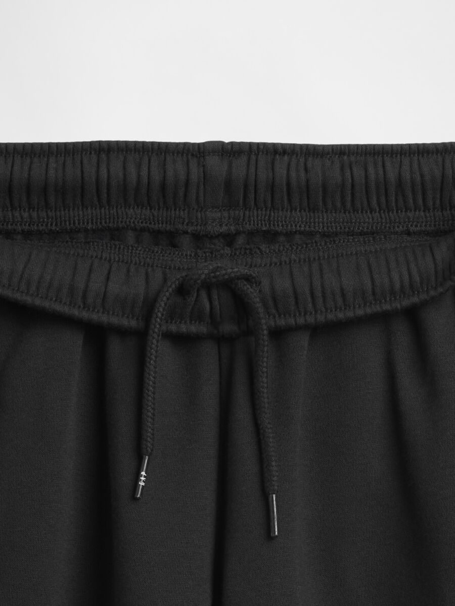 Black cotton blend trousers for girls_4