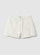 White pure cotton Bermuda shorts_4