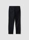 Black slim-fit stretch cotton and lyocell chino trousers_2