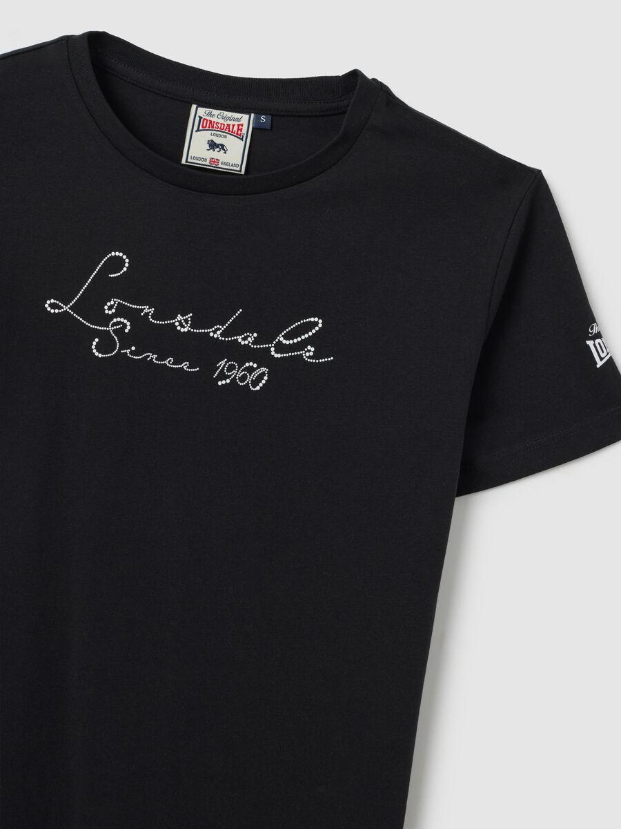 Black pure cotton regular fit T-shirt_5