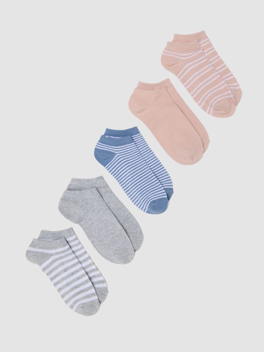 Multipack di cinque calzini rosa in misto cotone_0
