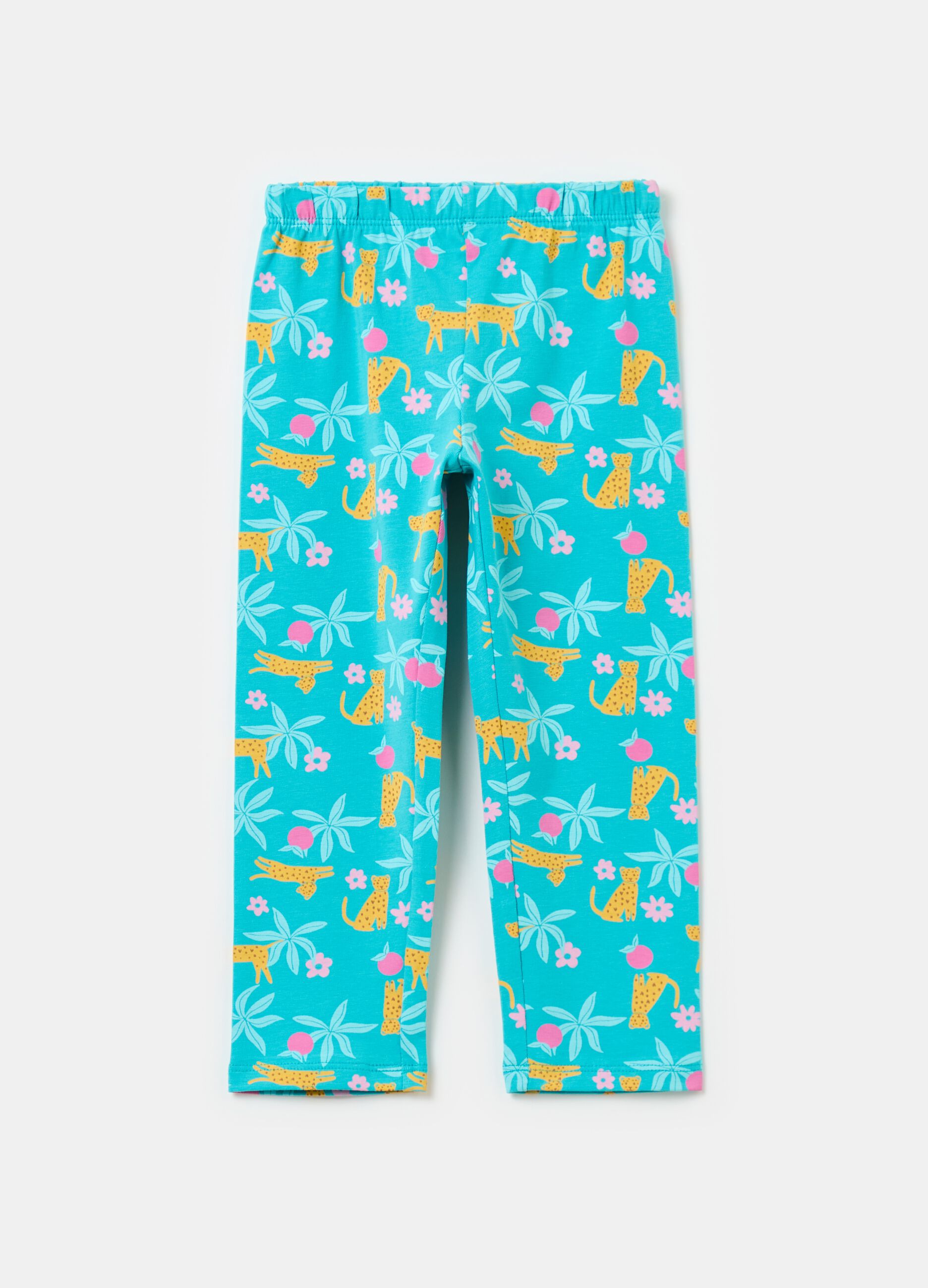 Three-quarter leggings with print