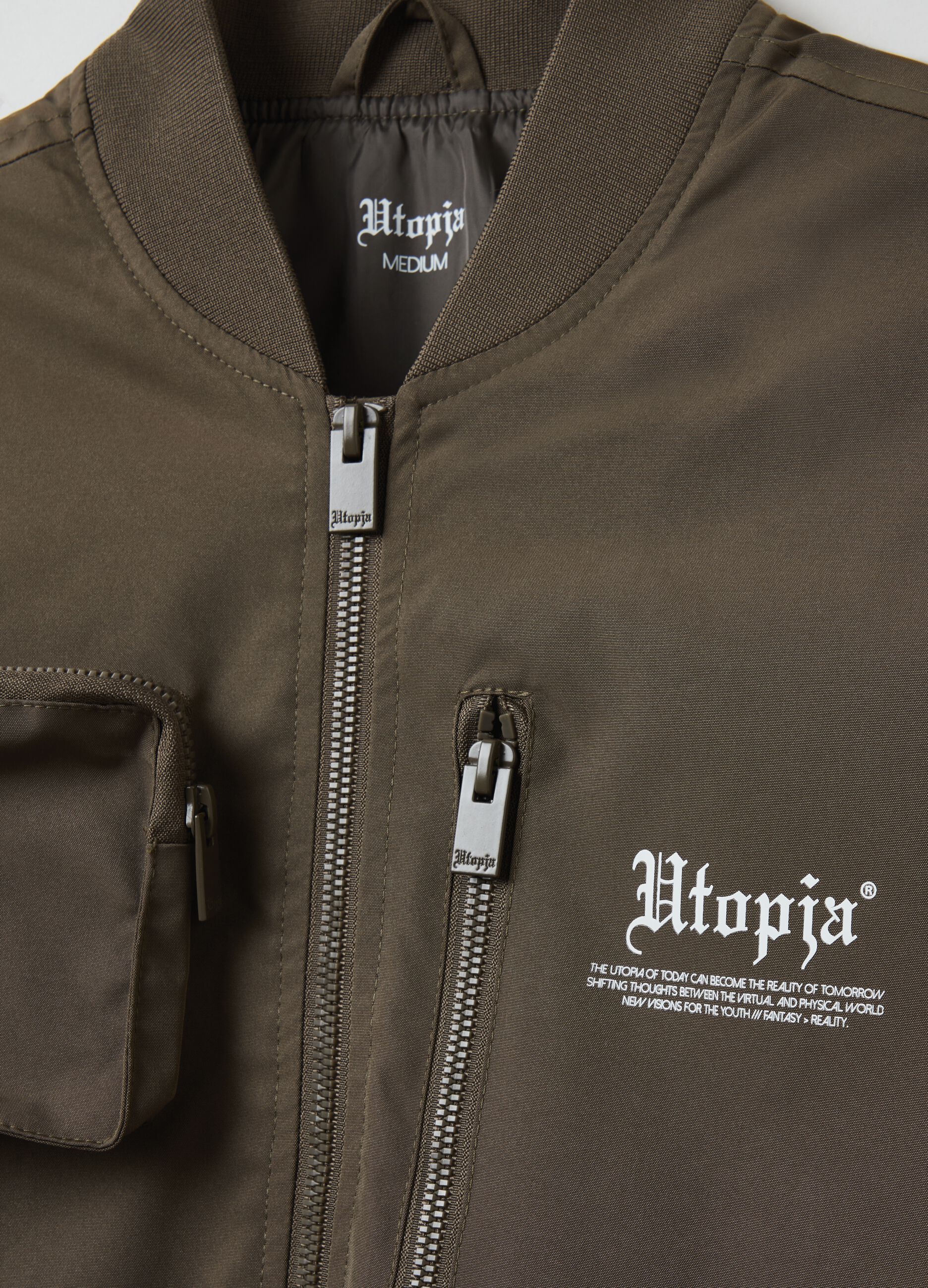Bomber Cargo Jacket Military Green_9
