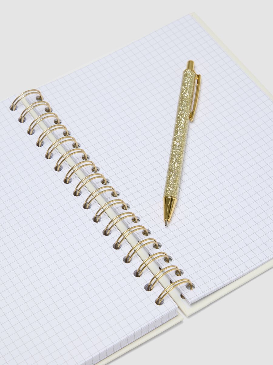 Quaderno multicolor con penna glitterata_2