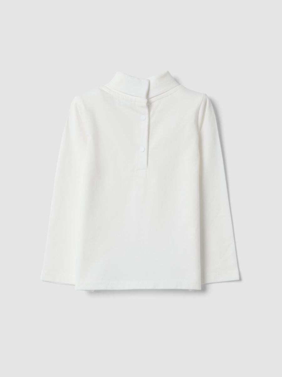 White organic stretch cotton crew-neck top_1