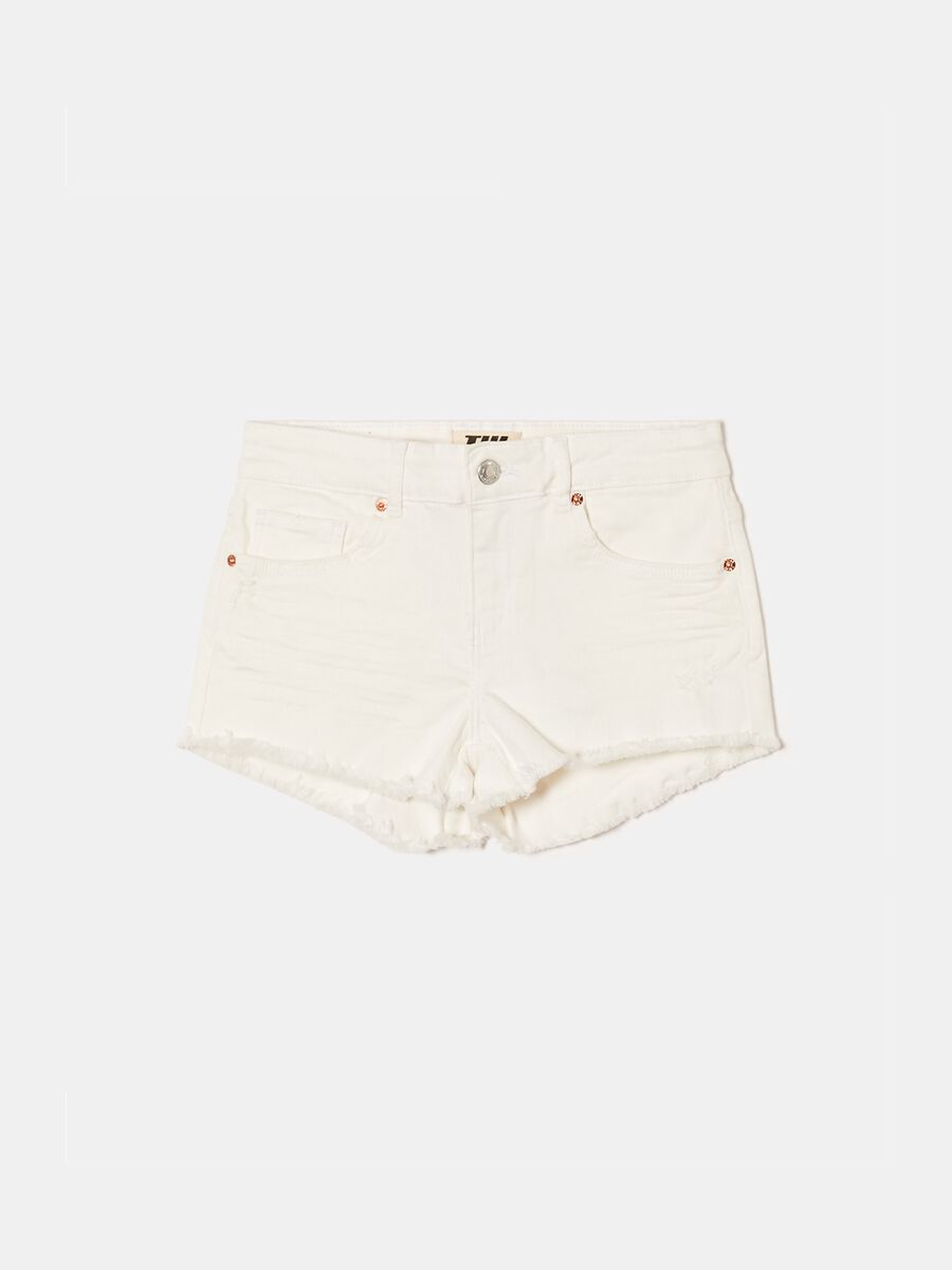 Denim shorts with five pockets_0