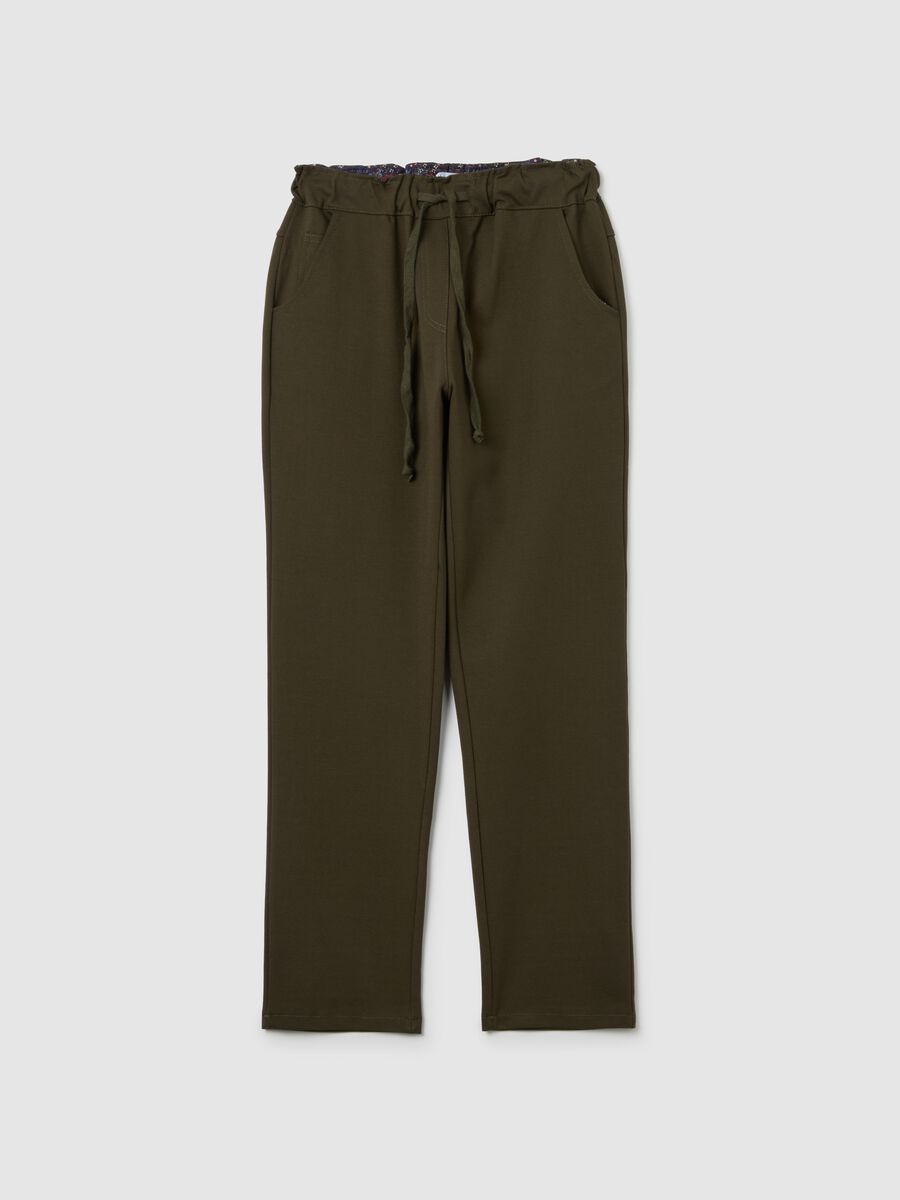 Dark Green Stretch Trousers_4