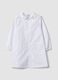 Girls&rsquo; white school apron with zip fastening and classic collar_0