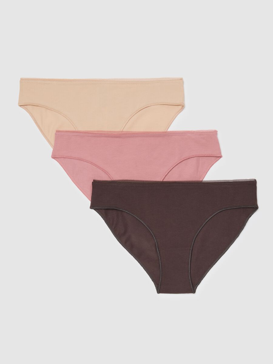Set of beige stretch cotton slip tripack_4
