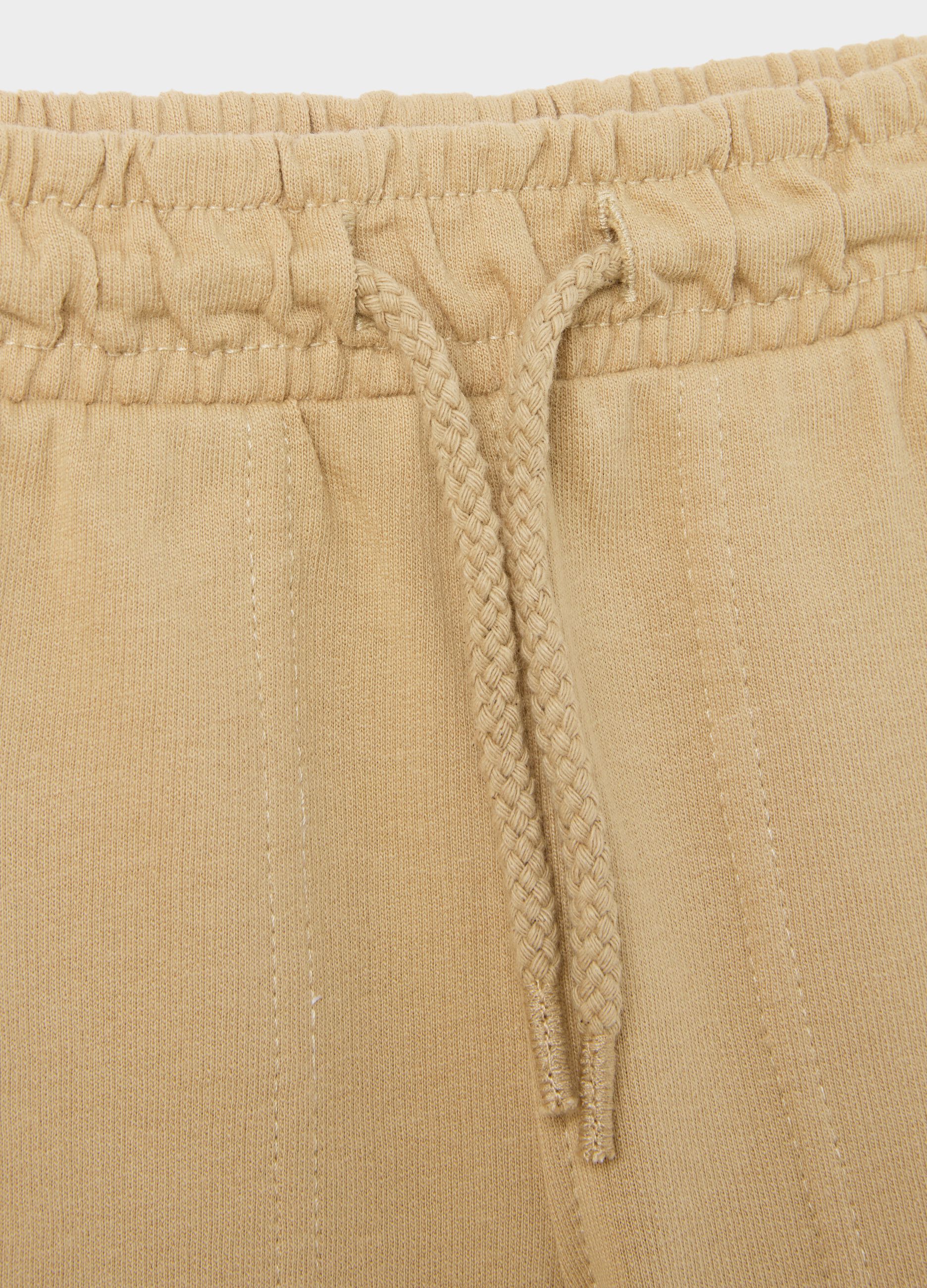 Kid's beige pure cotton shorts regular fit