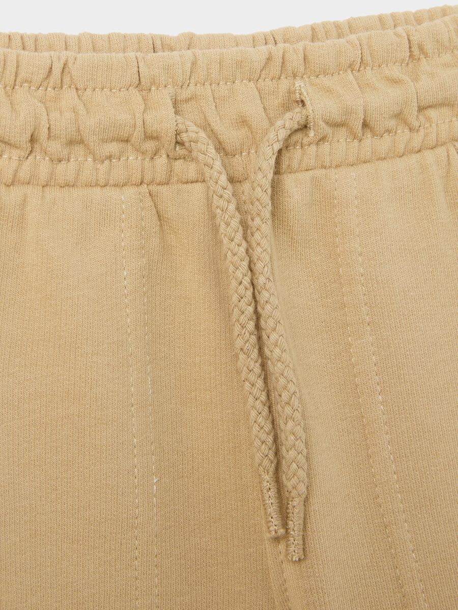 Kid's beige pure cotton shorts regular fit_3