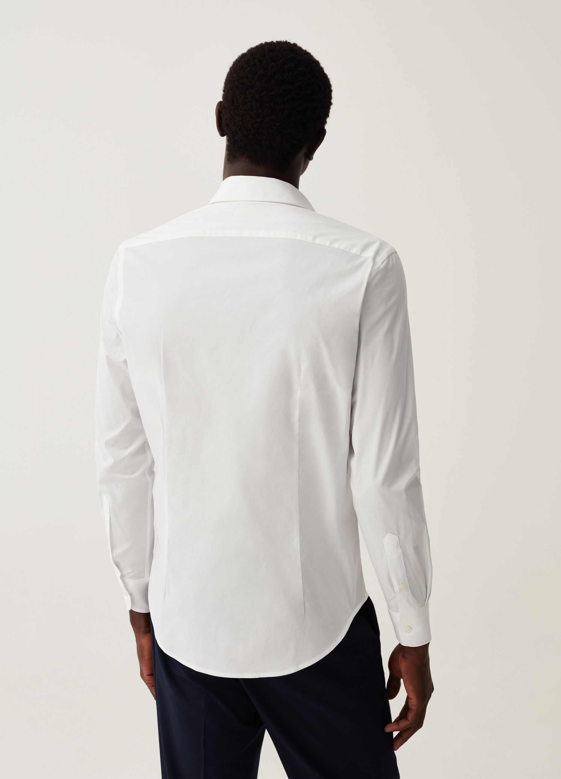 Camicia slim fit in cotone stretch