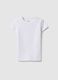Girls' white cotton blend t-shirt regular fit_0