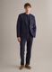 Regular fit pure blue linen trousers_0