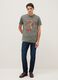 Grey pure cotton regular fit T-shirt with graphic_1