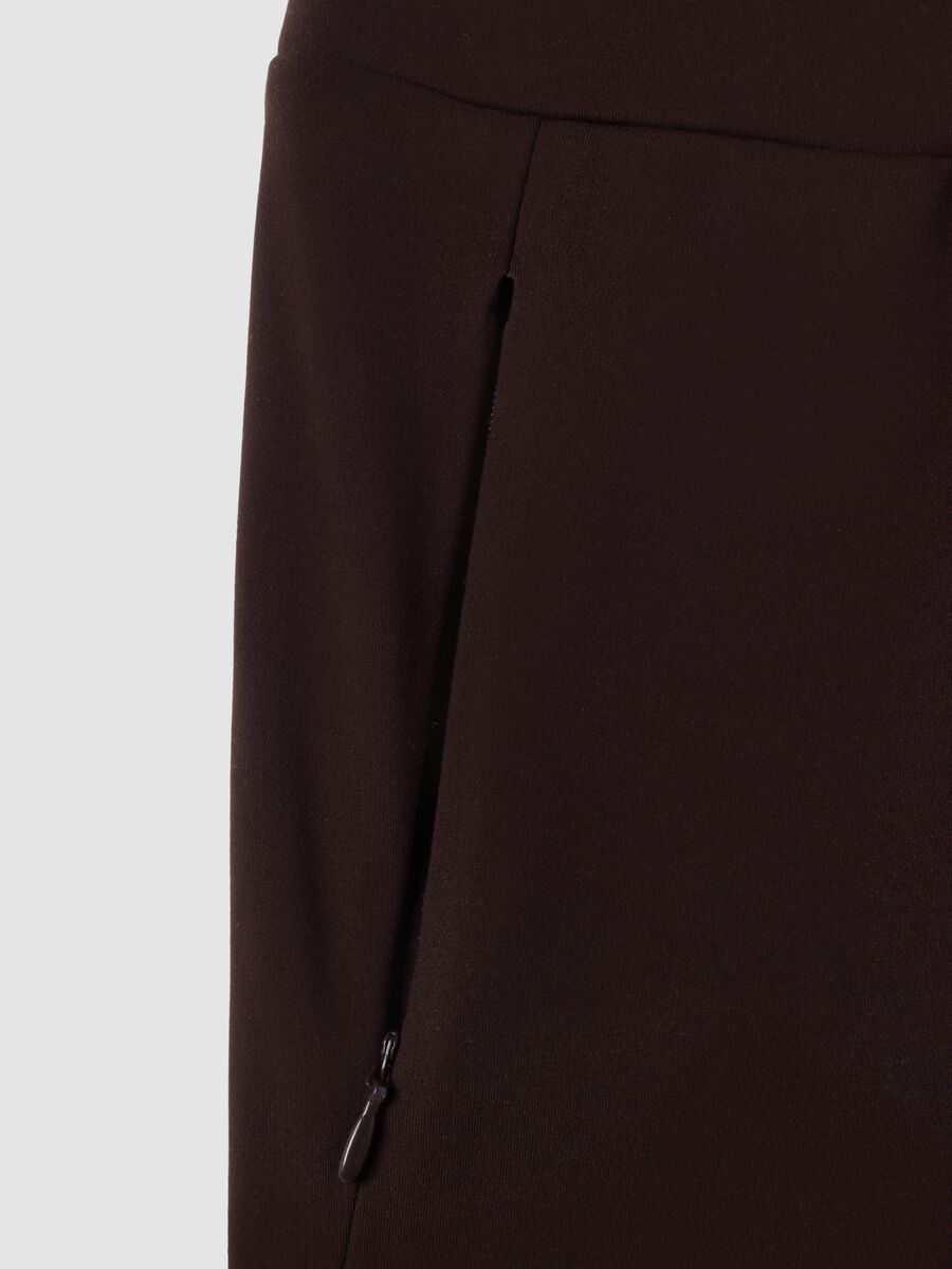 Pantaloni marroni flare in tessuto elasticizzato ALTAVIA STUDIO_8